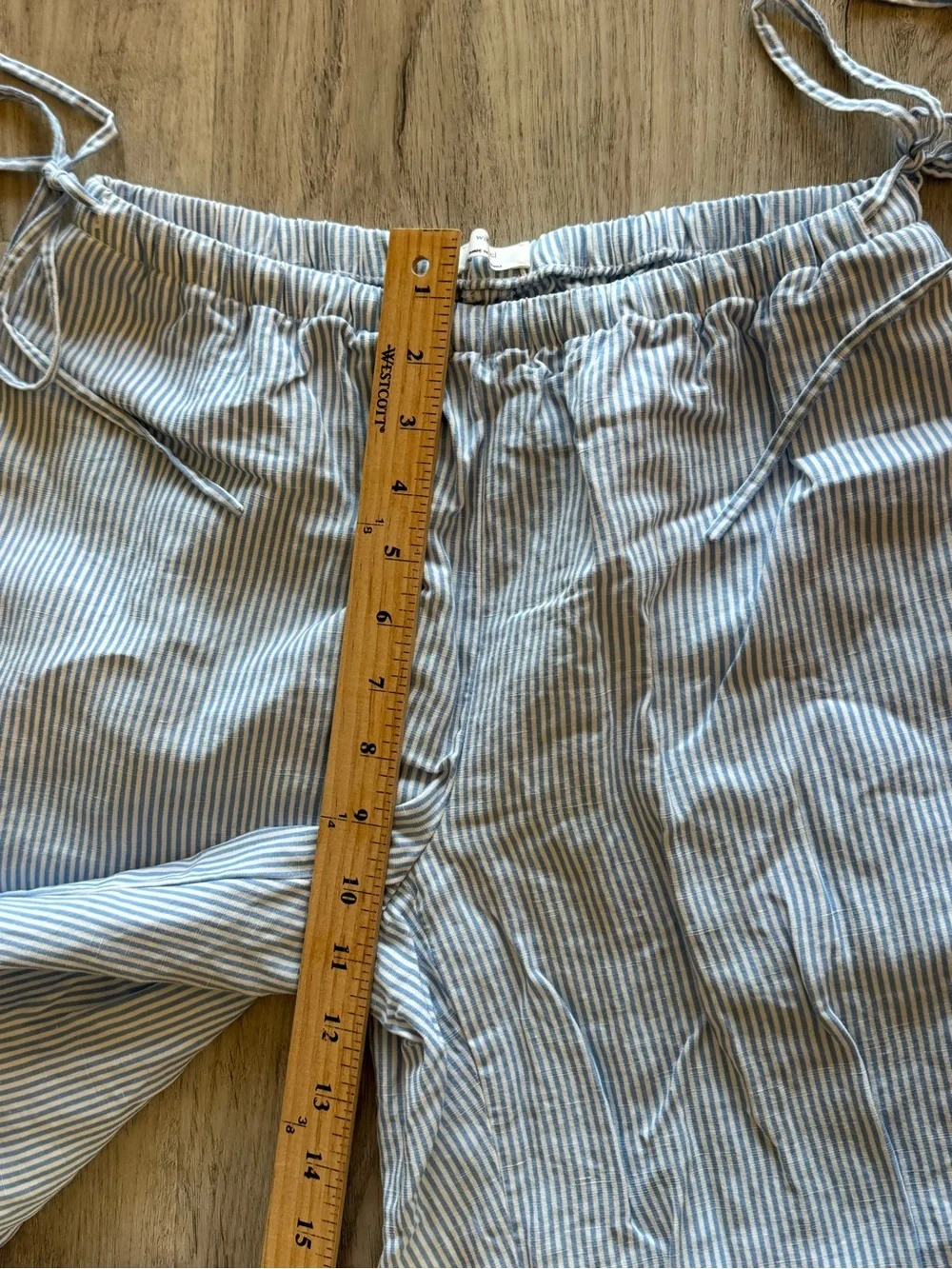NWOT Aritzia Artisan Pant - Cruiselinen stripe white/cornflower blue size small